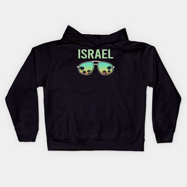 Cool Glasses - Israel Name Kids Hoodie by songuk